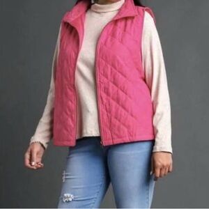 Umgee XL Pink Vest Full Zip New with tags